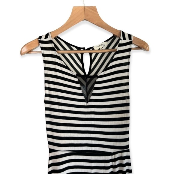Monteau Women’s Black & White Striped Maxi Dress, Size Medium - Picture 2 of 9